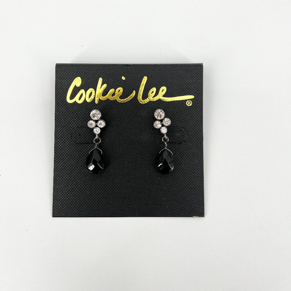 cookie lee genuine crystal earrings